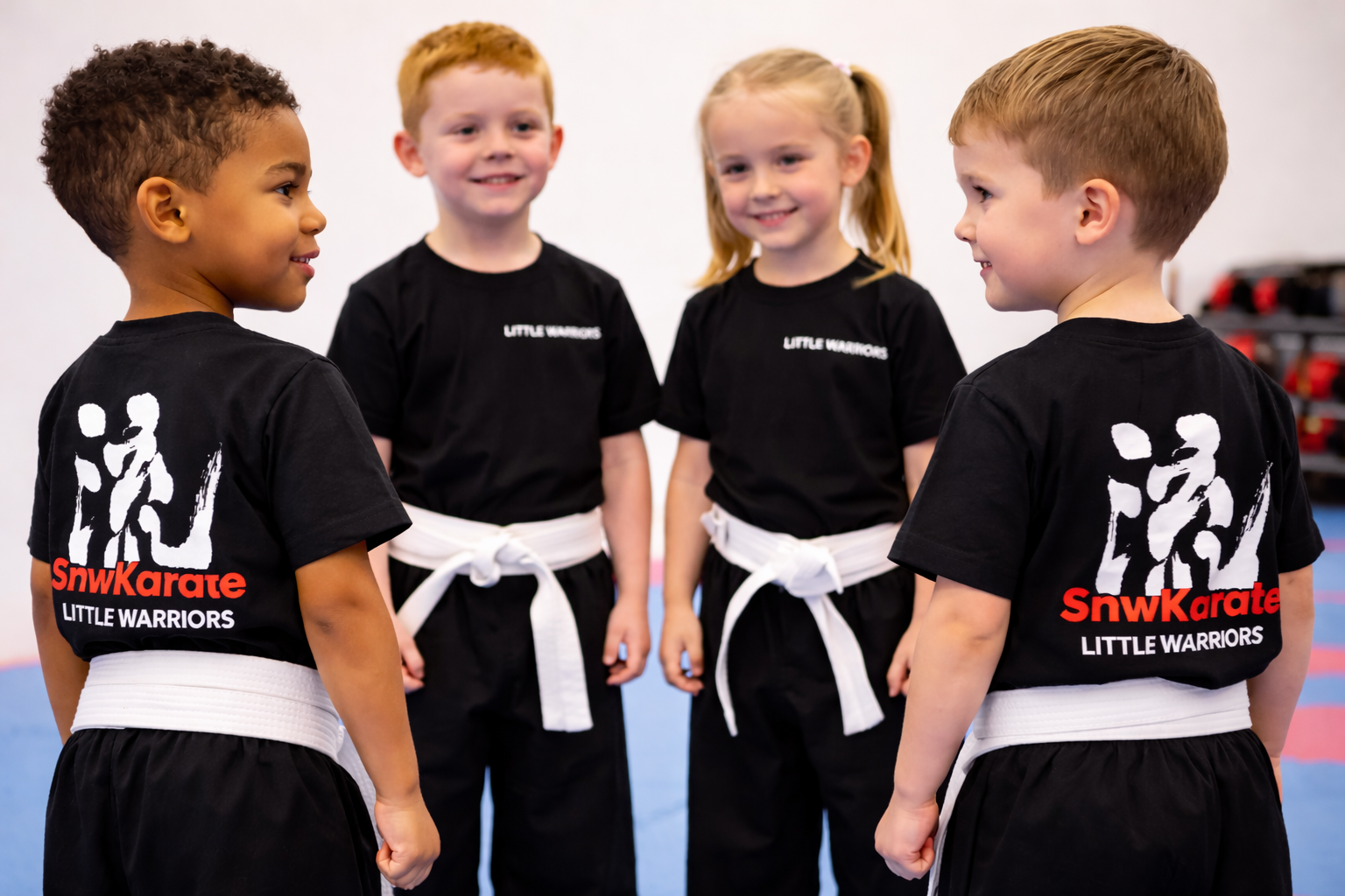 Little Warriors children in SNW Karate uniforms